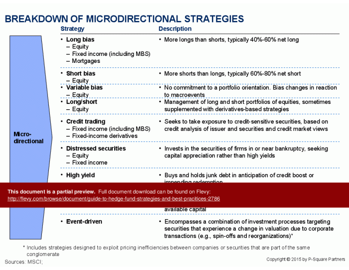 Hedge Fund Strategies Review