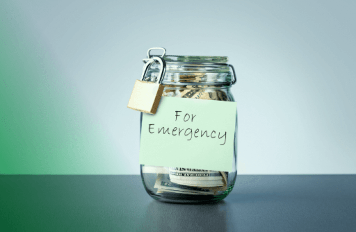 Emergency savings expenses