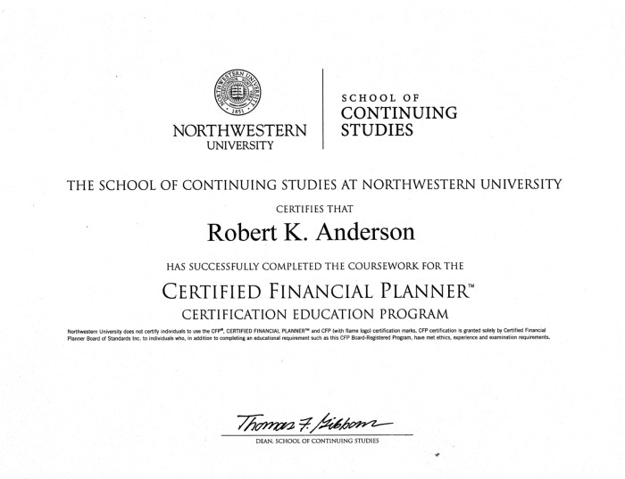 Financial Planning Certification Review