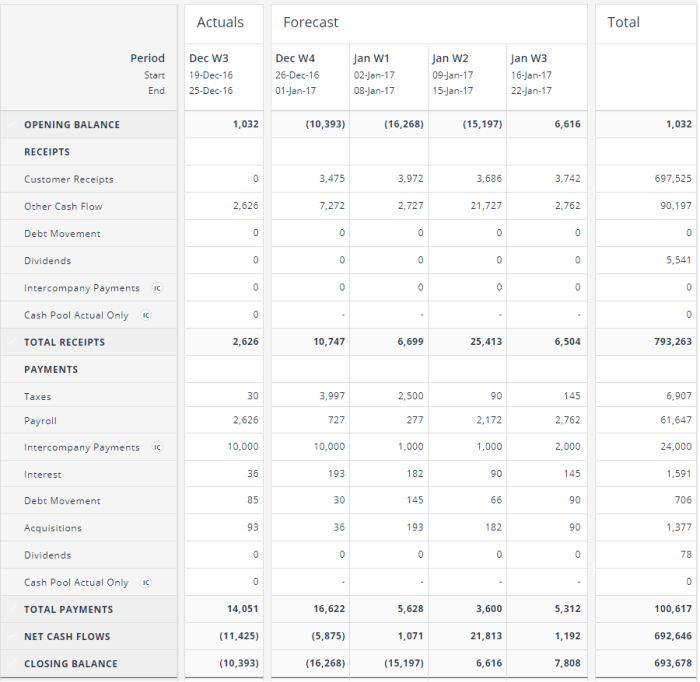 Cash flow tpas forecast cashflow due ctmfile under stockunlimited