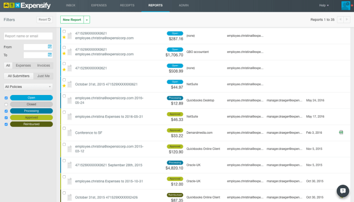 Expense tracker quickbooks