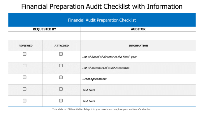 Tax Audit Preparation Checklist