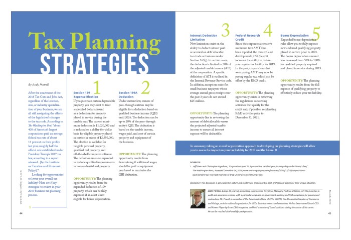 Tax Planning Strategies