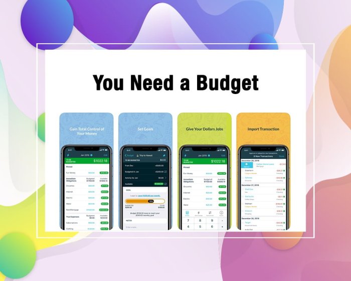 Budget app iphone android tracker tracking web list showing