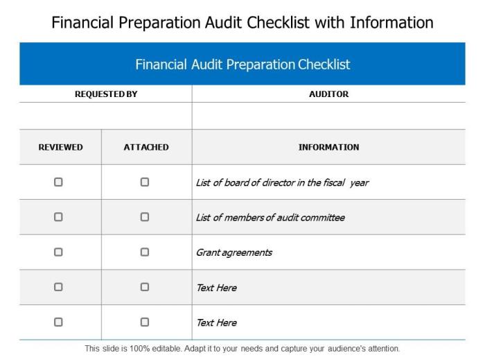 Tax Audit Preparation Checklist