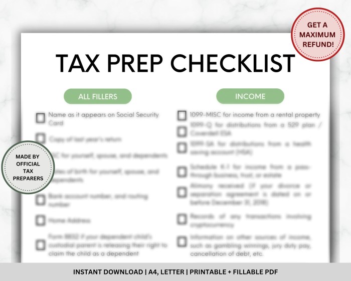 Tax Audit Preparation Checklist