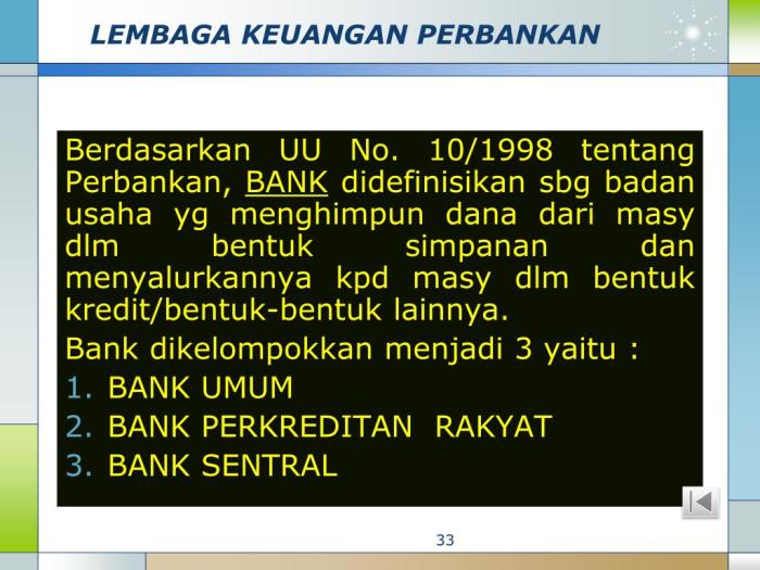 Perbankan dan Lembaga Keuangan