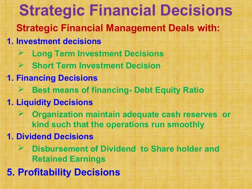 Strategic Financial Management