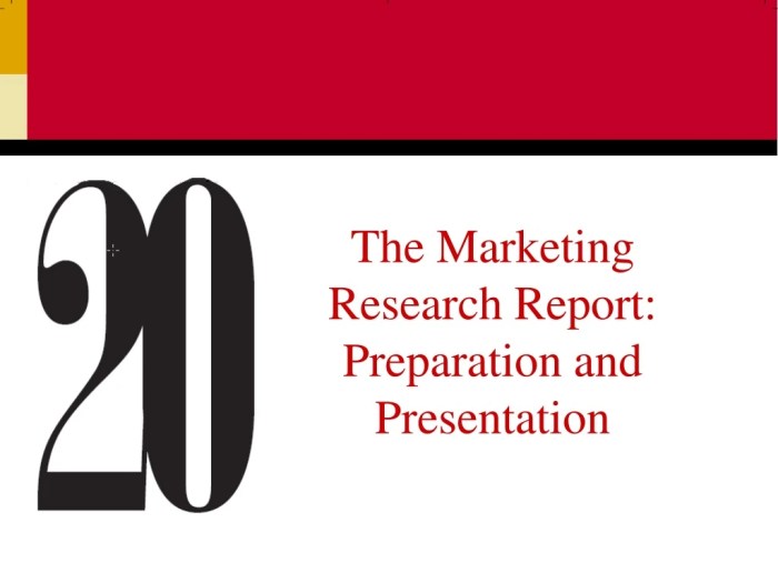 Marketing research report presentation